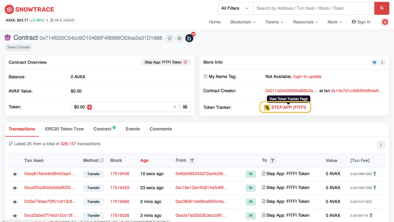 token-tracker-snowtrace